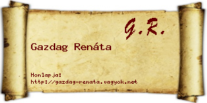 Gazdag Renáta névjegykártya