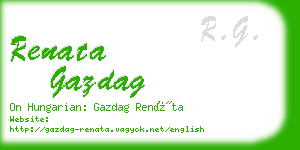 renata gazdag business card